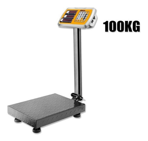 Balanza Báscula Pesa Electrónica Digital 100kg, Color Plateado Peso Máximo Soportado 100 Kg
