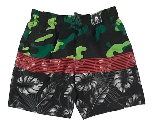 Bermudas Estampadas Fundo Mar Moda Praia Masculina Tactel 