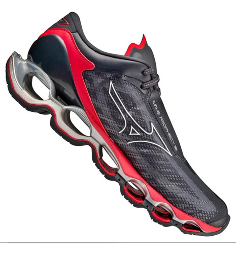 Tênis Mizuno Wave Prophecy 12 - Azul Marinho E Vermelho - 42