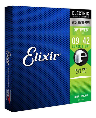 Cuerdas Elixir 9-42 Para Guitarra Electrica 19002