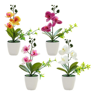 Arreglo De Orquídeas Artificiales Con Macetas | Meses sin interés
