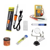 Kit Solda Ferro + Multimetro Hikari + Lupa C/ E Suporte Mais