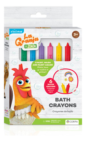 Crayones De Baño X 6 Unidades La Granja De Zenon 