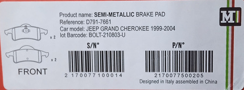 Pastillas Freno Trasera Jeep Grand Cherokee 2002 2003 2004  Foto 3