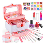 Set De Maquillaje Para Niñas Y Niños De 46 Piezas, Lavable