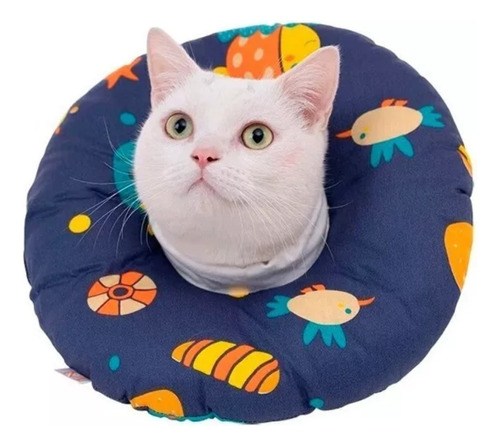 Collar Protección Antilamido Para Gato Talla M