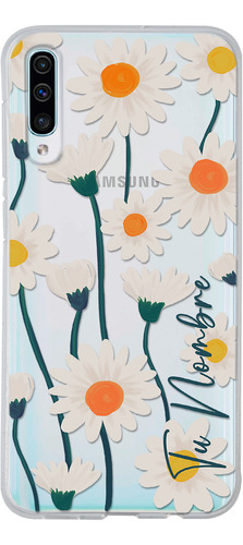 Funda Para Galaxy Para Mujer Flores Margaritas Con Nombre