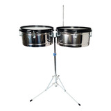 Timbaleta Chata 13 14 Cromada Pie Liviano Soporte Accesorio