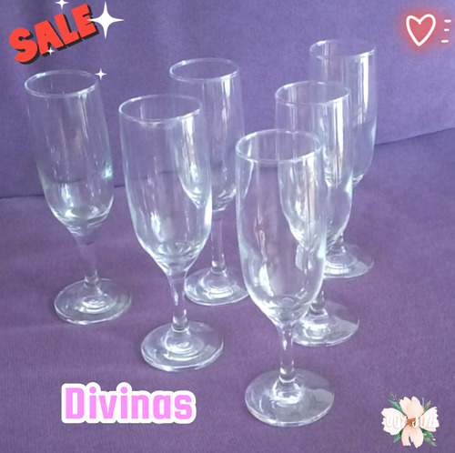 Copa Brindis Champagne Cristal Lote X12 Divinas No Envio