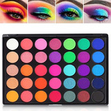 Paleta De Sombra De Ojos, 35 Colores Brillantes Mate Brillan