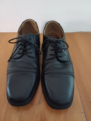 Zapatos Cuero Traje Negro Clarks Talle 41