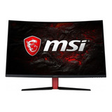Monitor Gamer Curvo Msi Optix Ag32c Lcd 31.5  Negro Y Rojo 