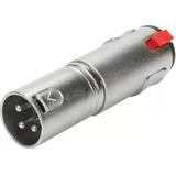 Adaptador Emenda Canon Xlr Macho X Jack P10 Fêmea Com Trava