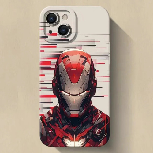 Funda De Silicona Para iPhone 15 De Marvel Iron Man Tony Sta