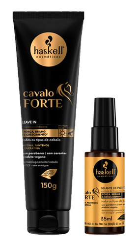 Kit Haskell Cavalo Forte Selante 35ml + Leave In 150g