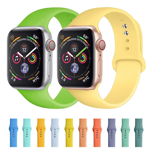 Malla Correa Silicona Para Apple Watch 38 40 41 42 44 45 49m