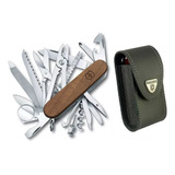 Cortaplumas Victorinox Swiss Champ Madera De Nogal + Funda.