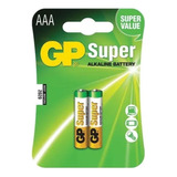 Pilha Alcalina Aaa Super Palito 1.5v C/ 2un Gp Batteries