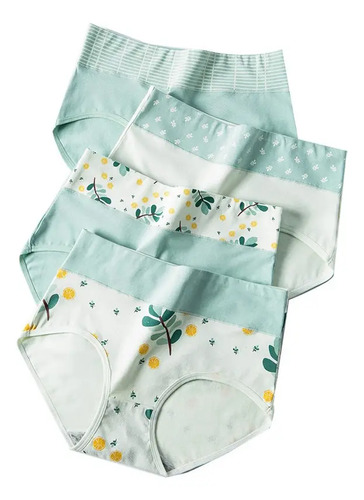 Pack De 4 Calzoncillos De Algodón Para Mujer, Ropa Interior