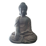 Figura Decorativa Buda Meditando Gris 33 Cm.