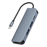 Hub Usb Tipo C Hdmi 4k  +2 Usb 3.0 +1 Usb Tipo-c Pd ~ 4 En 1