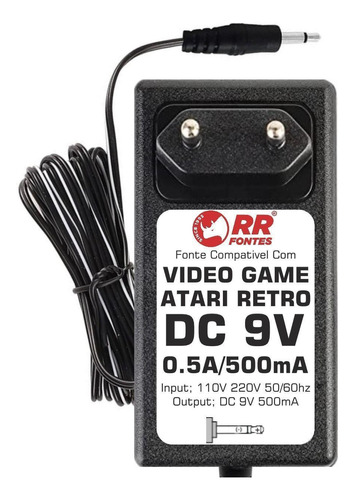 Fonte 9v Para Video Game Atari 2600 Daktar Cce Retro Polivox