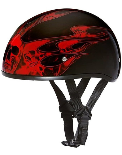 Daytona Helmets - Medio Casco De Calavera Con Huesos Cruzad.