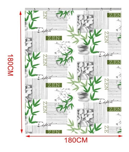 Cortina Para Baño Estampada 180 * 180cm Con Envío 