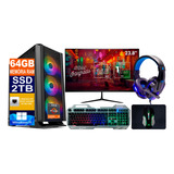 Pc Gamer Ryzen 5 5600g, Ssd 2tb, 64gb + Monitor 23.8p 165hz