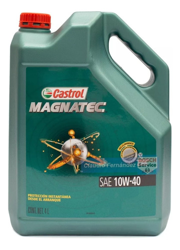 Aceite Castrol Magnatec Lubricante 10w40 X4 Lts Nafta Diesel