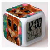 Reloj Despertador Gato Con Botas, Sherk, Vb