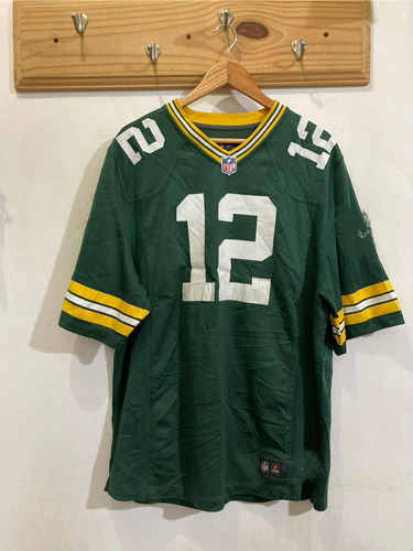 Camiseta Nfl Naik Green Bay Packers #12 Rodgers Talle Xl