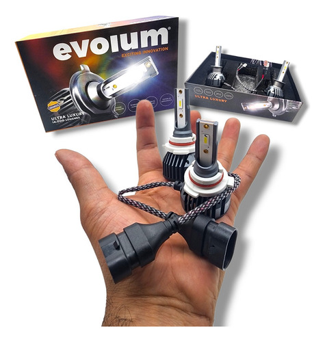 Kit Focos Medida 9006 Evolum Ultra Luxury 14,000 Lúmenes