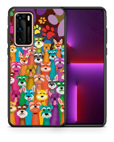 Funda Perros De Colores Huawei LG Oneplus Pixel Realme Vivo