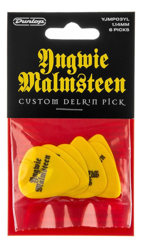 Uñetas Dunlop Yngwie Malmsteen Signature 1.14 Mm Pack De 6