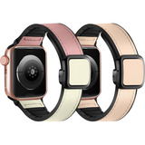 2 Pulseiras Couro Para Apple Watch Iwatch 9 8 7 6 Ultra Se