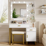 Mueble Tocador Con Espejo Y Luces Compatible Con Habitacione
