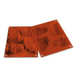 Molde Para Mini Tortas Hsf06 Juguetes Silikomart® Color Marrón