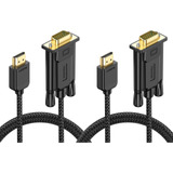 Femoro Cable Hdmi A Vga De 3 Pies, 2 Unidades, Convertidor .