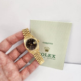 Rolex Lady-datejust Presidente Wood Dial Full Gold 26mm