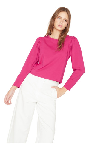 Polera Alicia Manga Larga Fucsia Jacinta Tienda