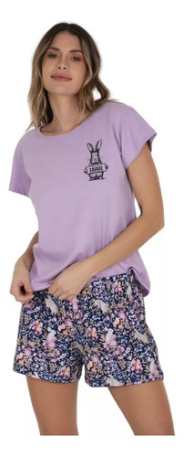 Pijama Manga Corta Algodón Short Innocenza 2096 Mg