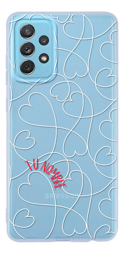 Funda Para Galaxy Para Mujer Corazones Love Con Tu Nombre