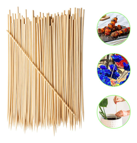 Palillos Para Brochetas De Bambú 30 Cm 500 Piezas