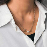 Set De Maquillaje - Chicque Vintage Pearl Necklace Long Bird
