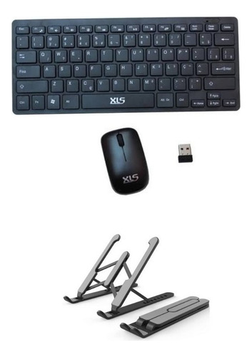 Kit Notebook Lenovo Mini Teclado + Mouse Wireless + Suporte 