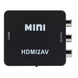 Mini Convertidor Video Hdmi A Av(rca) 3rca Cvbs Adaptador N