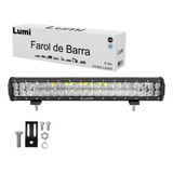 Refletor Holofote Luminaria Barra 126w Farol Cor Da Carcaça Preto Cor Da Luz Branco Frio 12v/60v Bivolt