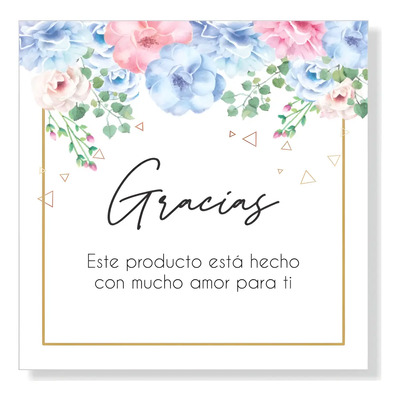 Etiquetas, Gracias Por Tu Compra, Agradecimiento. Empaque Color Blanco | MercadoLibre