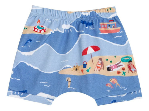 Short Tapa Fralda Infantil Roupa Em Algodão Egípcio Praia